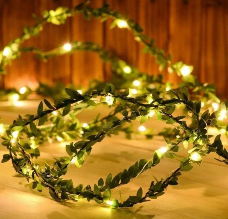Enredadera de Hojas vid con luces led