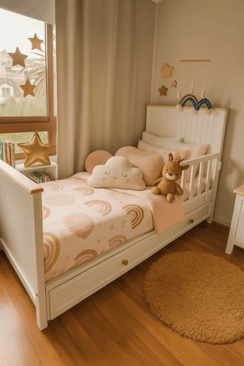 Cama infantil Victoriana con cajón