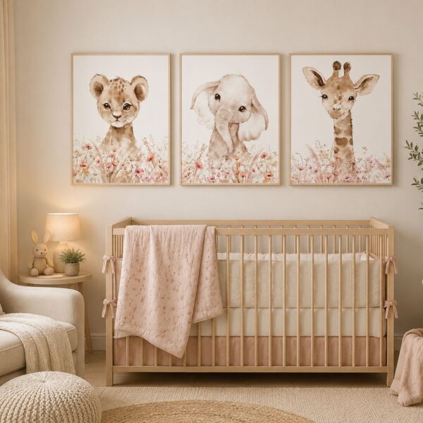 Cuadro decorativo infantil 40x50 animales